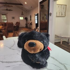 NWT BETA TOYS LARGE BLACK BEAR PLUSH ANIMAL